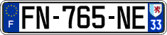 French license plate, SIV (ordinary)