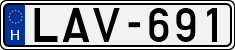 license plates of Hungary, Cars (1990)