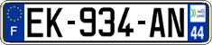 French license plate, SIV (ordinary)
