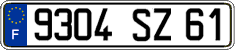 French license plate, FNI