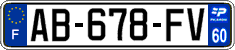 French license plate, SIV (ordinary)