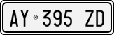 License plate of Italy, Cars (1994 year series)