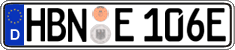 German license plate, Electric vehicles
