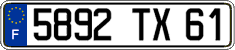 French license plate, FNI
