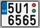 License plate of the Czech Republic, Cars (2001)