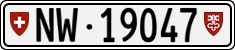 License plate of Switzerland, Cars