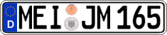 German license plate, Regular plates