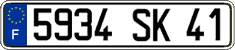 French license plate, FNI