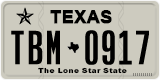 Texas, Regular plates (2012) (АBC-1234)