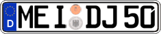 German license plate, Regular plates