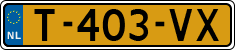 License plate of the Netherlands, Cars