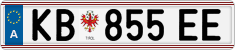 License plate of Austria, Regular plates