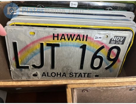 LJT 169, License plate without vehicle