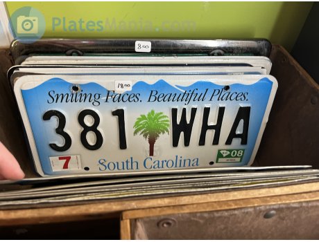 381 WHA, License plate without vehicle
