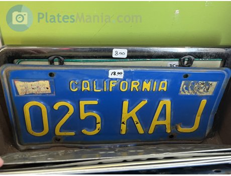 025 KAJ, License plate without vehicle