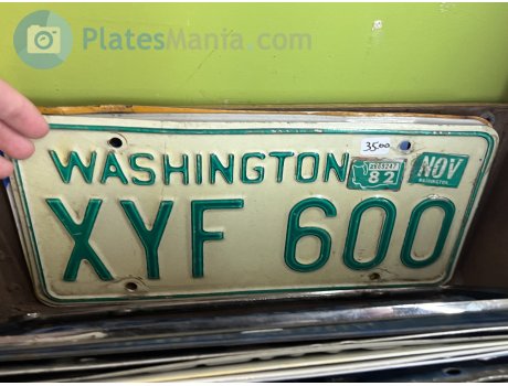 XYF 600, License plate without vehicle