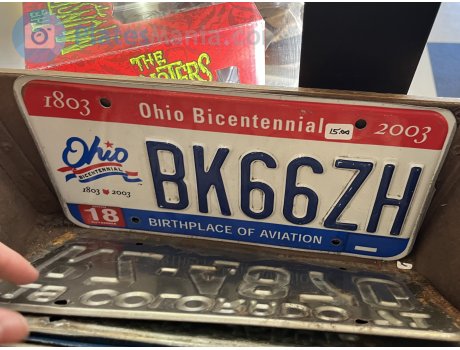 BK66ZH, License plate without vehicle