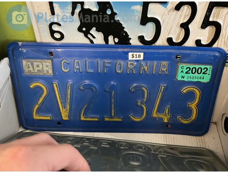 2V21343, License plate without vehicle