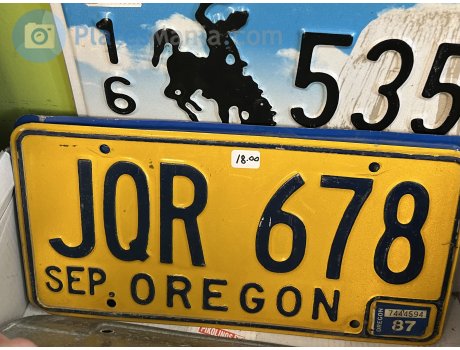 JQR 678, License plate without vehicle