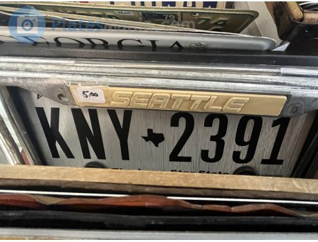 KNY-2391, License plate without vehicle