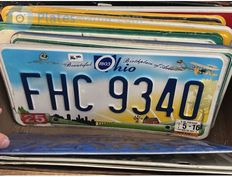 FHC 9340, License plate without vehicle