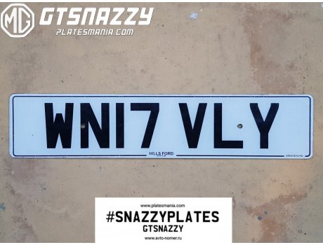 WN17 VLY, License plate without vehicle