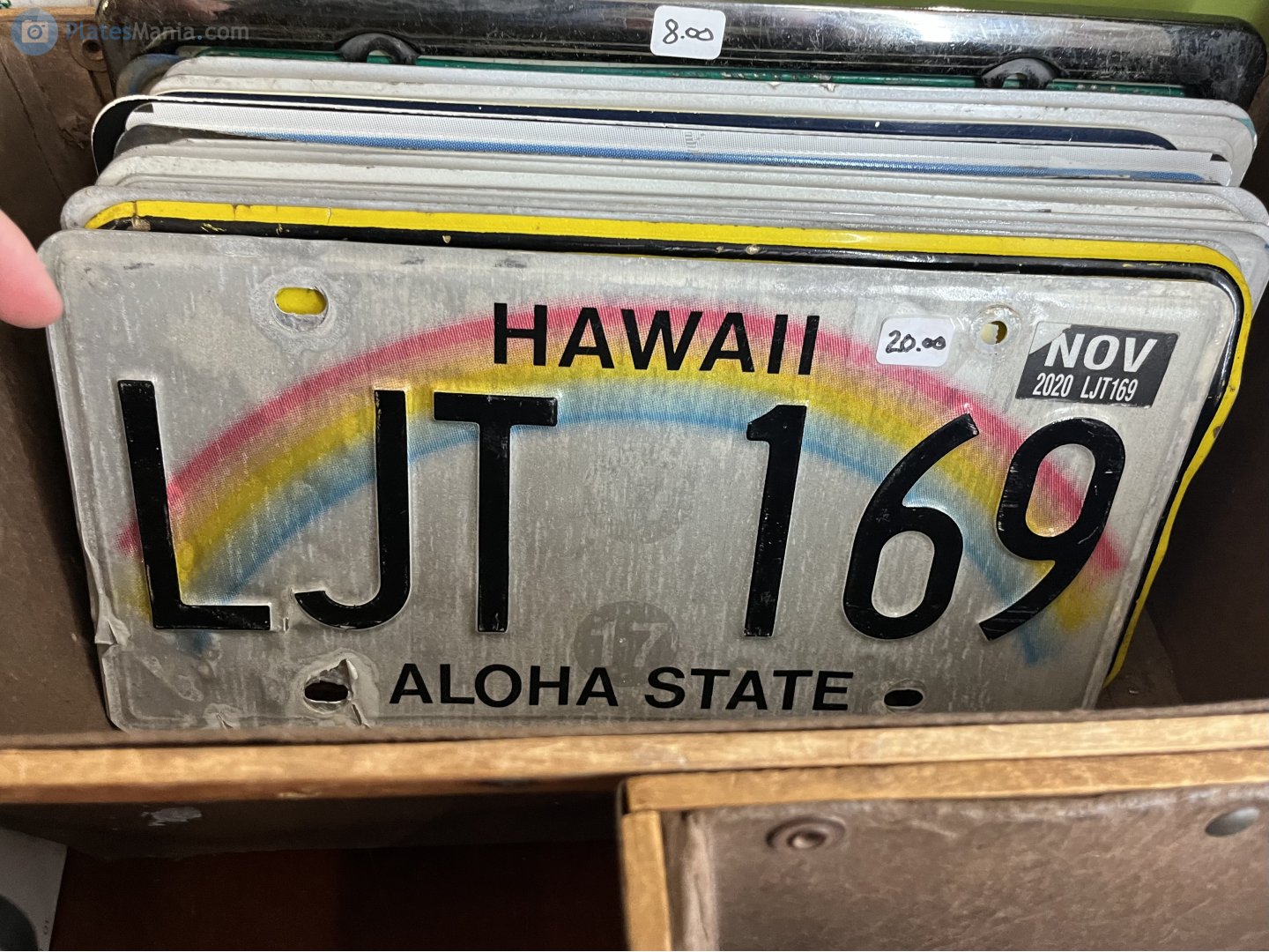 LJT 169, License plate without vehicle 