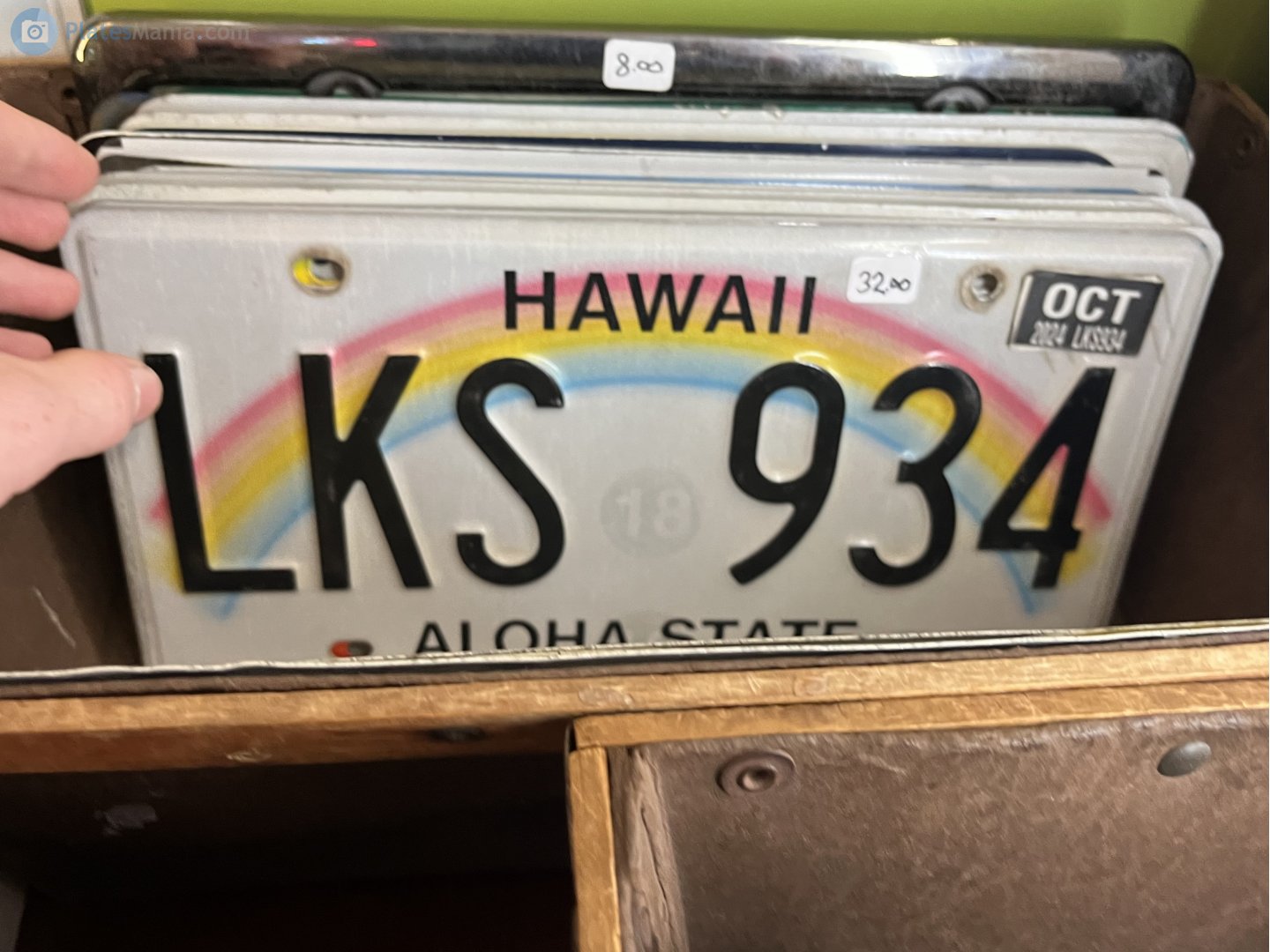 LKS 934, License plate without vehicle 