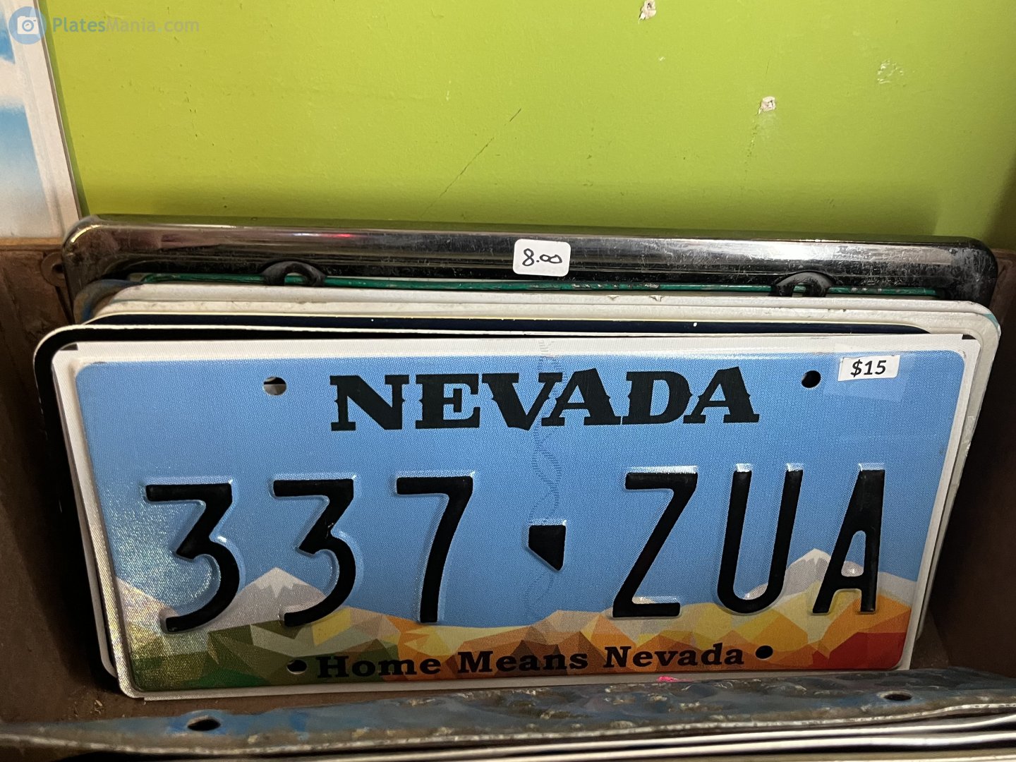 337-ZUA, License plate without vehicle 