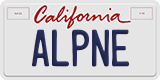 California, Vanity Plates