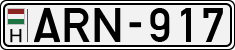 license plates of Hungary, Cars (1990)