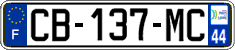 French license plate, SIV (ordinary)