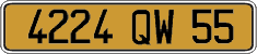 French license plate, FNI