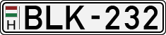 license plates of Hungary, Cars (1990)