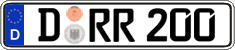 German license plate, Regular plates