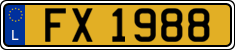 License plate of Luxembourg, 2003 year system