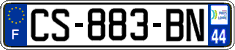 French license plate, SIV (ordinary)