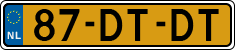 License plate of the Netherlands, Cars