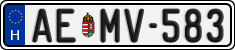 license plates of Hungary, Regular plates (2022)