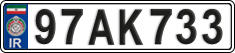 License plate of Iran, License plates for driving abroad (2015)