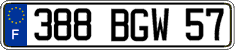 French license plate, FNI