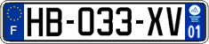 French license plate, SIV (ordinary)