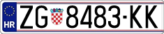 License plate of Croatia, Regular plates