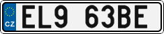 License plate of the Czech Republic, Electric vehicles