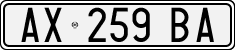 License plate of Italy, Cars (1994 year series)