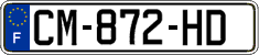 French license plate, SIV (ordinary)