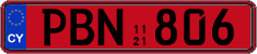 License plate of Cyprus, Rental cars