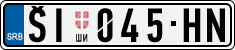 License plate of Serbia, Cars