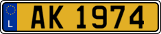 License plate of Luxembourg, 2003 year system