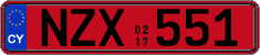 License plate of Cyprus, Rental cars
